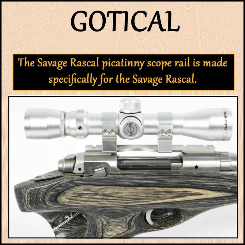 Gotical Store Picatinny Rail Mount for Savage Rascal Rifles with Ejection Port Cut-Out - Image 3